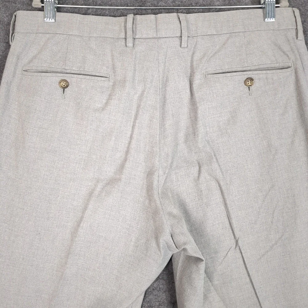 J.Crew Bowery Slim Fit Dress Pants Mens 36x32 Heather Gray Textured Trousers
